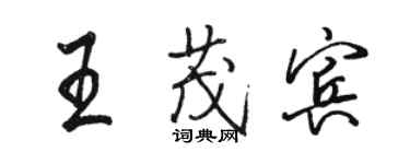 骆恒光王茂宾行书个性签名怎么写