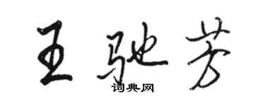 骆恒光王驰芳行书个性签名怎么写