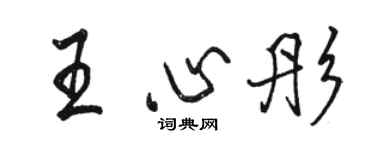 骆恒光王心彤行书个性签名怎么写