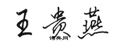 骆恒光王贵燕行书个性签名怎么写