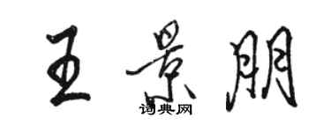 骆恒光王景朋行书个性签名怎么写