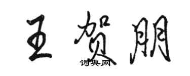 骆恒光王贺朋行书个性签名怎么写