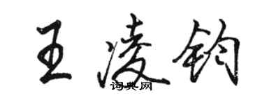 骆恒光王凌钧行书个性签名怎么写