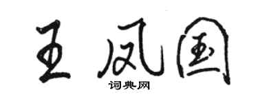 骆恒光王凤国行书个性签名怎么写