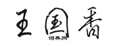 骆恒光王国香行书个性签名怎么写