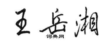 骆恒光王岳湘行书个性签名怎么写