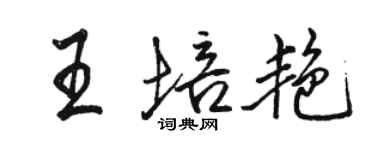 骆恒光王培艳行书个性签名怎么写