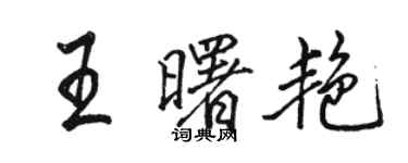 骆恒光王曙艳行书个性签名怎么写