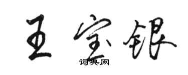 骆恒光王宝银行书个性签名怎么写