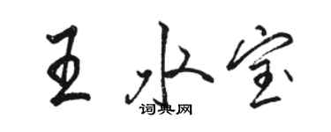 骆恒光王水宝行书个性签名怎么写