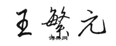 骆恒光王繁元行书个性签名怎么写