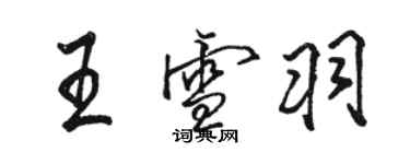 骆恒光王雪羽行书个性签名怎么写