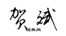 梁锦英贺斌草书个性签名怎么写