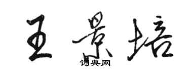 骆恒光王景培行书个性签名怎么写