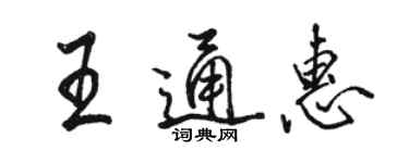 骆恒光王通惠行书个性签名怎么写