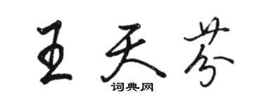 骆恒光王天芬行书个性签名怎么写