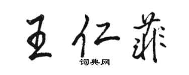 骆恒光王仁菲行书个性签名怎么写