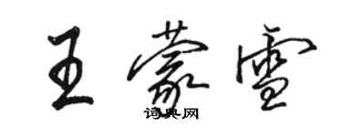 骆恒光王蒙雪行书个性签名怎么写