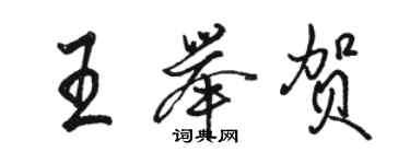 骆恒光王举贺行书个性签名怎么写