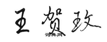 骆恒光王贺玫行书个性签名怎么写