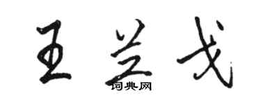 骆恒光王兰戈行书个性签名怎么写