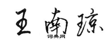 骆恒光王南琼行书个性签名怎么写