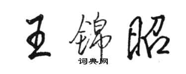 骆恒光王锦昭行书个性签名怎么写
