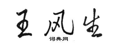 骆恒光王风生行书个性签名怎么写