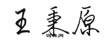 骆恒光王秉原行书个性签名怎么写