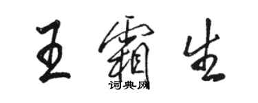 骆恒光王霜生行书个性签名怎么写