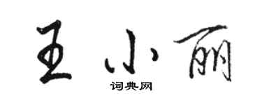 骆恒光王小丽行书个性签名怎么写