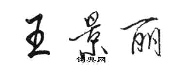 骆恒光王景丽行书个性签名怎么写