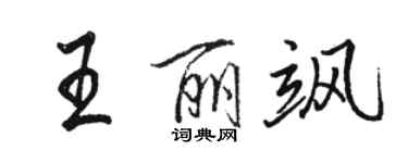 骆恒光王丽飒行书个性签名怎么写
