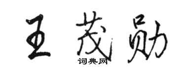 骆恒光王茂勋行书个性签名怎么写
