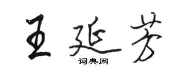 骆恒光王延芳行书个性签名怎么写