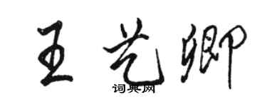 骆恒光王艺卿行书个性签名怎么写