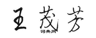 骆恒光王茂芳行书个性签名怎么写