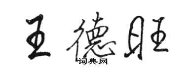 骆恒光王德旺行书个性签名怎么写