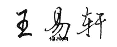 骆恒光王易轩行书个性签名怎么写