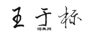 骆恒光王于标行书个性签名怎么写