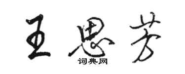 骆恒光王思芳行书个性签名怎么写