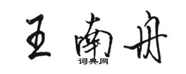 骆恒光王南舟行书个性签名怎么写