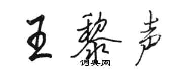 骆恒光王黎声行书个性签名怎么写