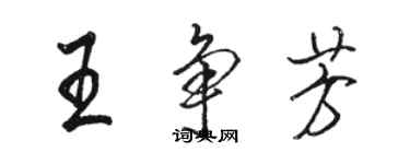 骆恒光王争芳行书个性签名怎么写