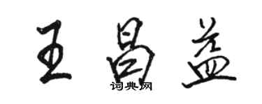 骆恒光王昌益行书个性签名怎么写