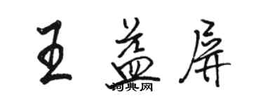 骆恒光王益屏行书个性签名怎么写