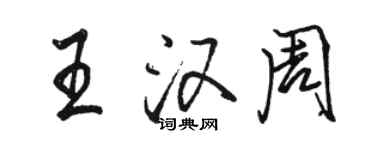 骆恒光王汉周行书个性签名怎么写