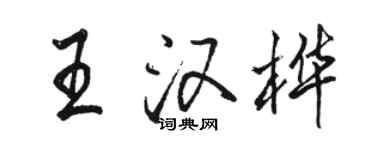 骆恒光王汉桦行书个性签名怎么写