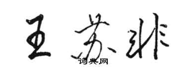骆恒光王苏非行书个性签名怎么写