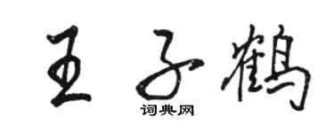 骆恒光王子鹤行书个性签名怎么写